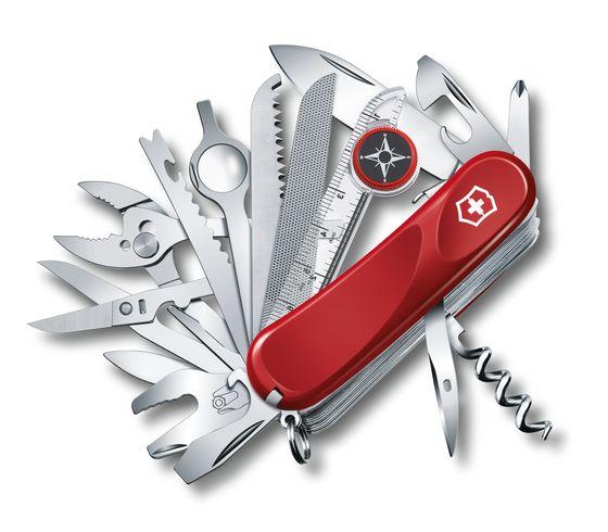 Evolution S54 Red Medium Pocket Knife with Compass