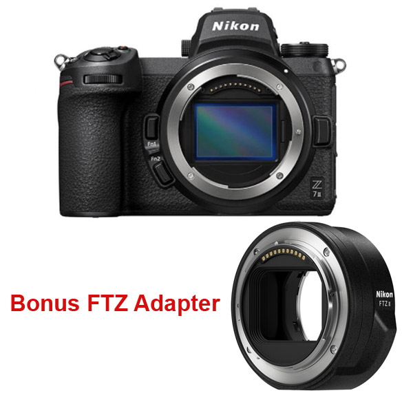 Nikon Z7II Camera Body +Nikon F to Z Nikkor Lens Adapter FTZ