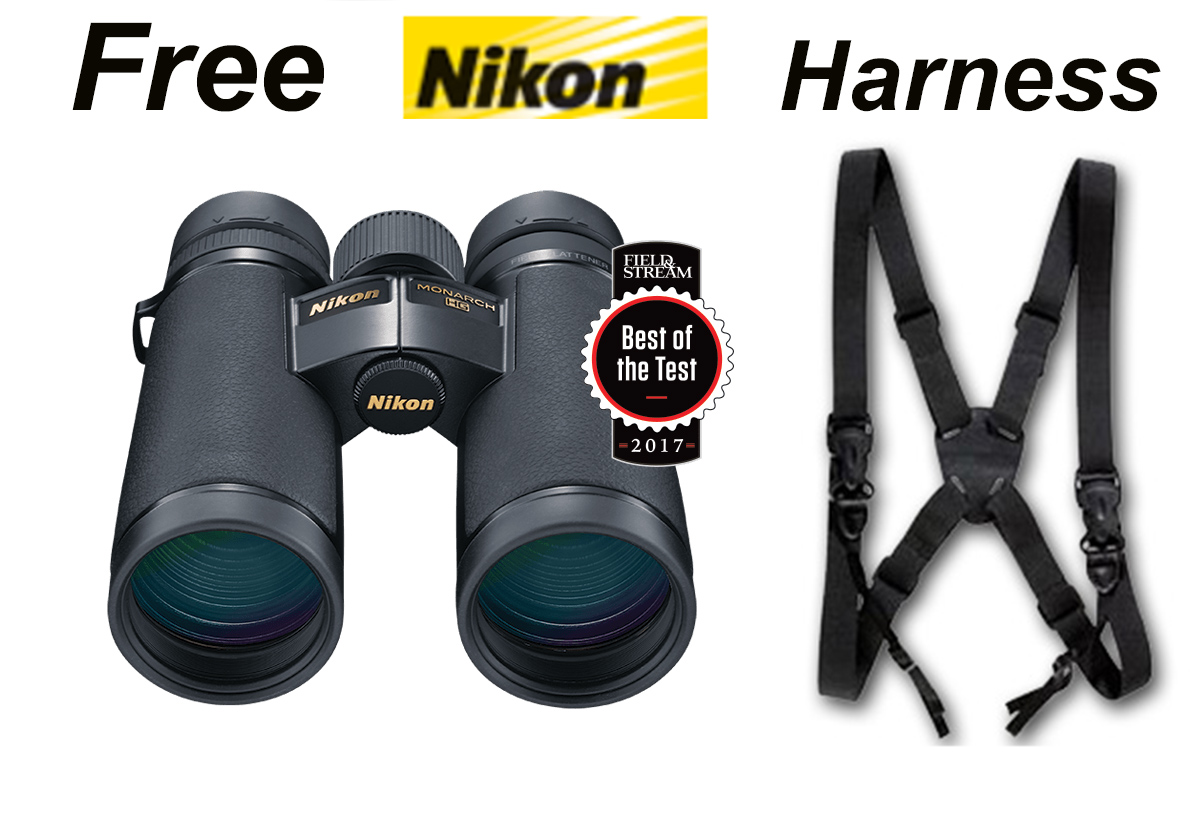 Nikon Monarch HG 8x42 High Grade Roof Prism #16027 +Harness. Nikon Canada Lifetime warranty.