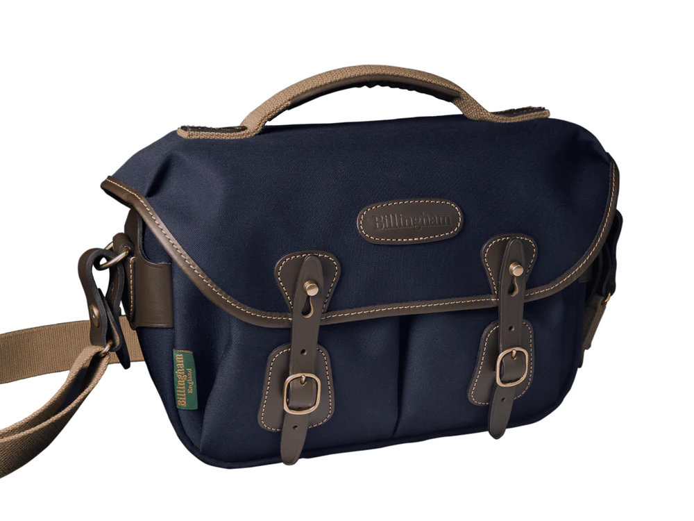 Hadley Small Pro Navy Canvas Chocolate Leather