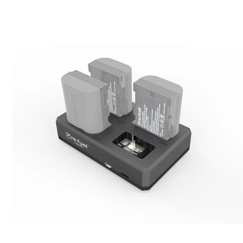 Re-Fuel Triple Charger for LP-E6 Battery