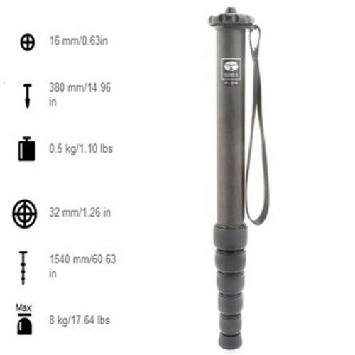 P-306 6 Section Aluminium Monopod 