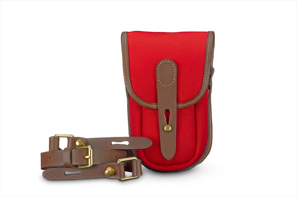 TEN-16 Camera Bag Burgundy Canvas Chocolate Leather