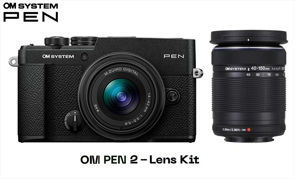 PEN Black with 14-42mm F3.5-5.6 III & 40-150mm F4.0-5.6 R Lenses