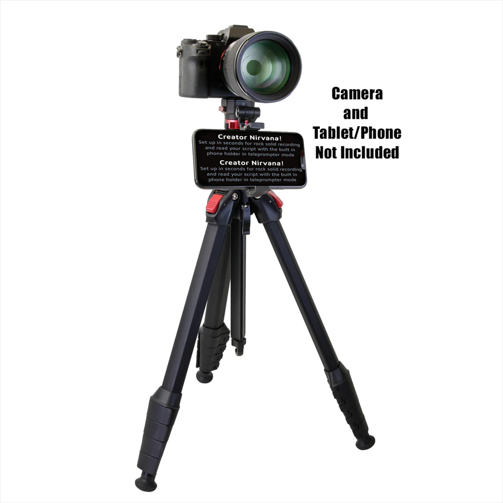 Black Aluminum 5 Section Teleprompter Tripod