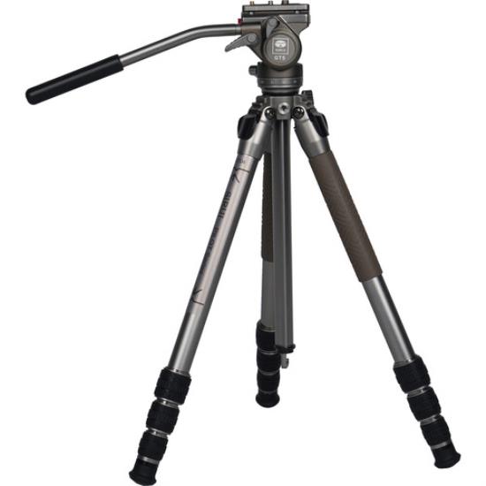 GT04 Pilot Series Tripod with GT5 Fluid Head Metallic Gray