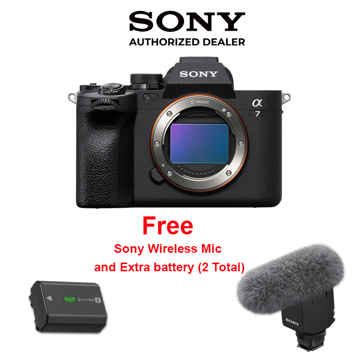 Sony a7IV Camera Body BONUS extra genuine NPFZ100 Battery and ECM-B10 Microphone