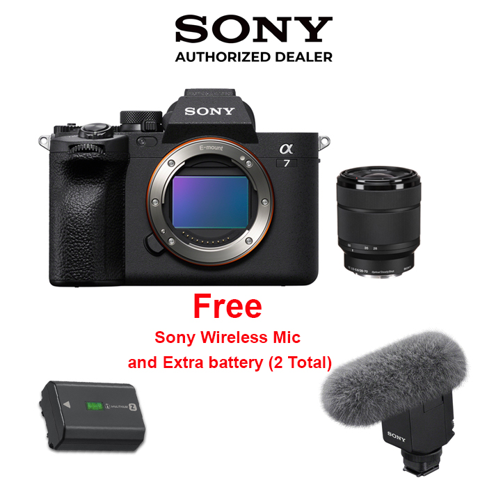 Sony a7IV Camera with 28-70mm f3.5-5.6 BONUS extra genuine NPFZ100 Battery and ECM-B10 Microphone