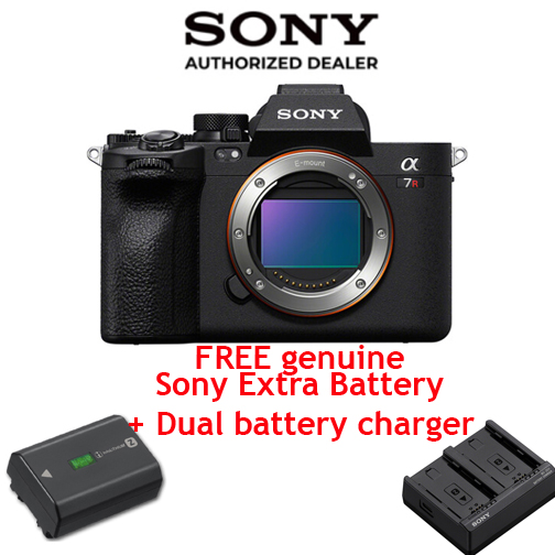 Sony Alpha a7R V Camera + Bonus NPFZ100Battery + Dual Charger, charging block. SONY Canda Authorized