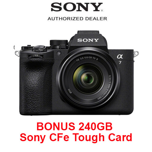 Sony Alpha a7V 28-70mm II Lens kit with BONUS Sony 240GB CFe Tough Card. SONY Canada Authorized.