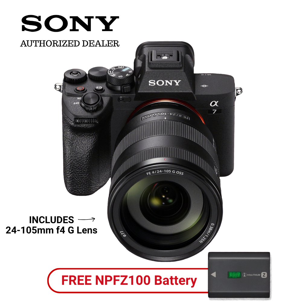 a7IV Camera + 24-105mm f4 G OSS Lens +  BONUS extra NPFZ100 Battery