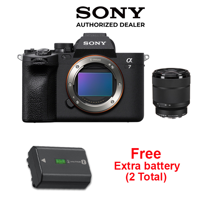 Sony a7IV Camera +28-70mm II Lens + BONUS extra genuine NPFZ100 Battery. Sony Canada Authorized.