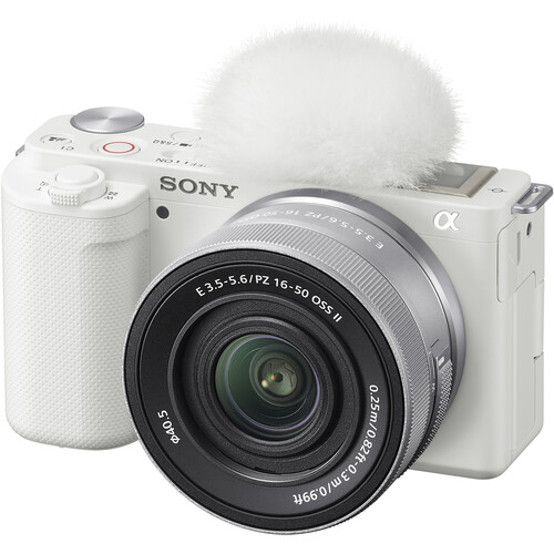 ZV-E10 Mirrorless Camera with E PZ 16-50mm f/3.5-5.6 II Lens (White)